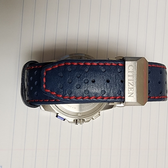 Citizen BL5571-09L Promaster MX Blue Dial Leather Band Men's Watch Sapphire - Picture 2 of 4